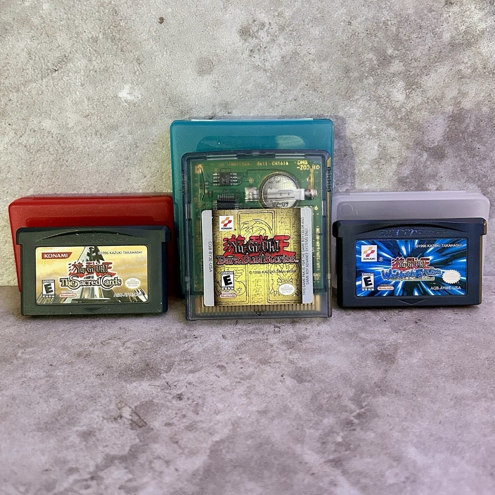 Yu-Gi-Oh! Gameboy Advance Lot Sacred Cards Dark Duel Stories Worldwide Edition